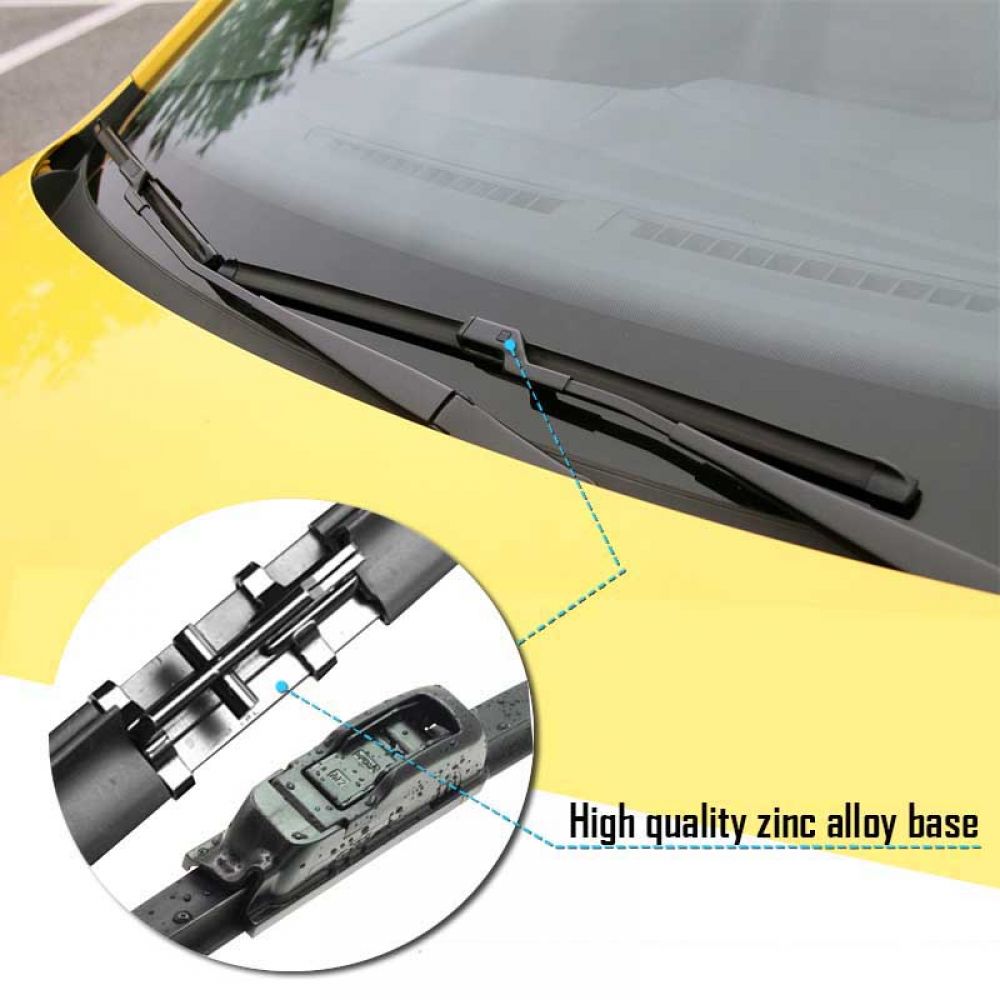 1 Pair Car Bracketless Windscreen Soft Rubber Wiper